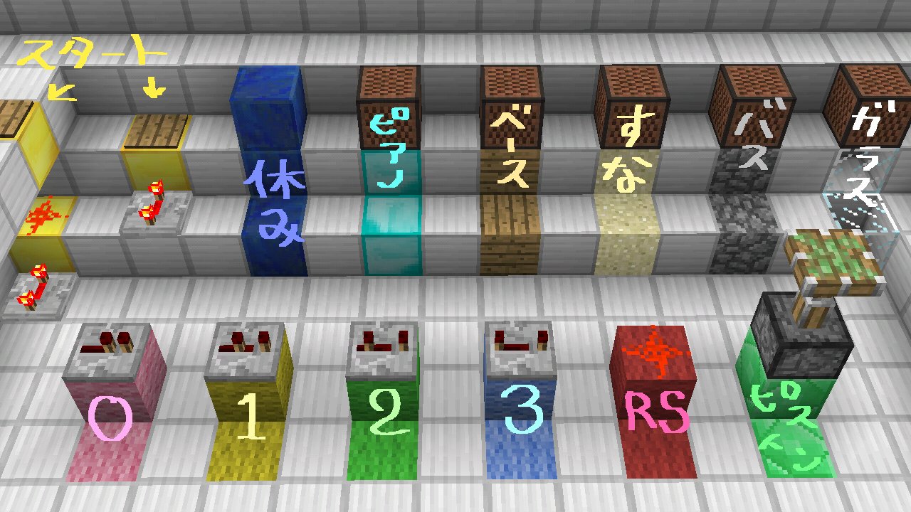 レバサシ Dj Minecraft マインクラフト基本のファミマ入店音のつくり方です 使用音ブロック数17個 設置面積2 25 これを可能な限り小さくしてみて下さい マイクラ挑戦状 T Co Aqzrckjzfg Twitter