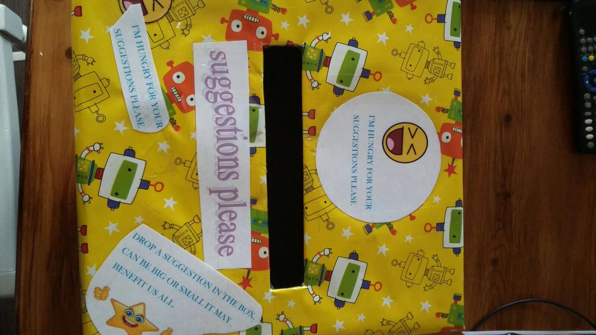 Matlock_PI's tweet photo. Giving the team a chance to share their thoughts with a suggestion box #teammatlock  @tessajayne85 @smmottram @turner_annetta @jmb0606 https://t.co/N6IO2qqwUs