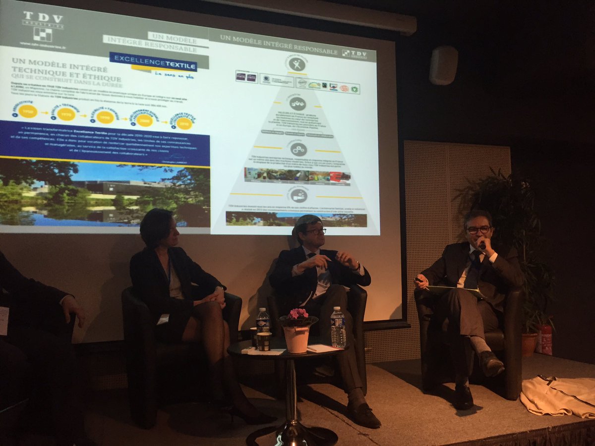 emmasoie's tweet photo. Fabrice Nicolas présente les démarches RSE exemplaires de @TDVIndustries aux premières rencontres innovation de l'entretien textile https://t.co/fRDkJpxnB3