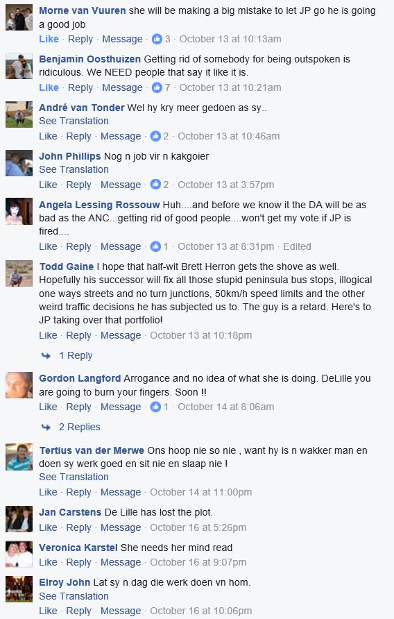 Tony_Sutter's tweet photo. @PatriciaDeLille @helenzille @MmusiMaimane just a snippet from the Handsoffjp FB page. You may want to take a look. @HandsOffJPSmith https://t.co/0JYr1OSFAB