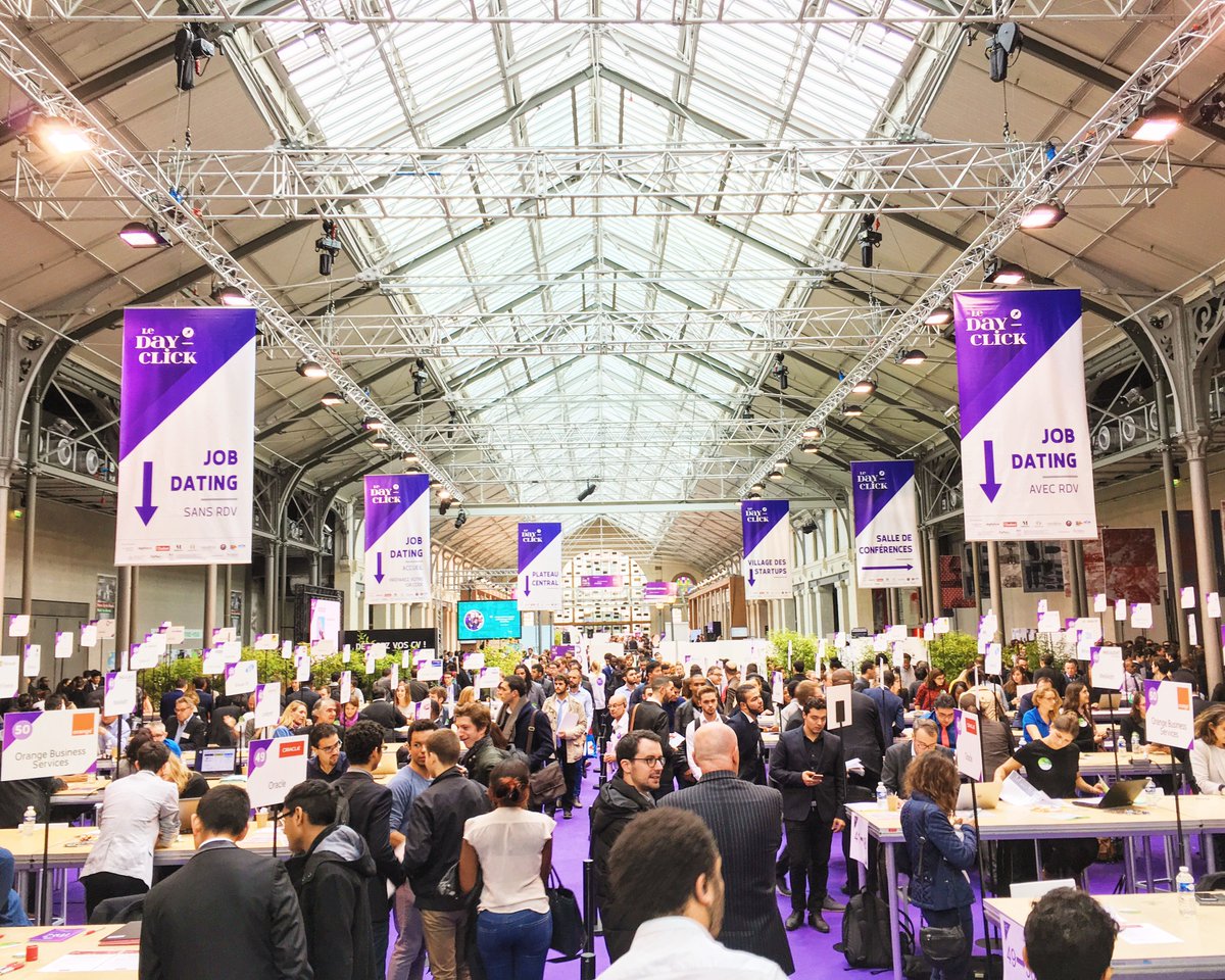 Aujourd’hui, le 104 accueille le Day-Click by Syntec Numérique !!
80 entreprises pour 5000 job datings !
#dayclick