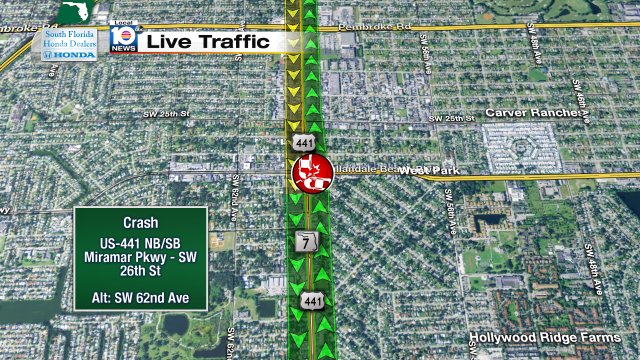 US-441 NB/SB closed at Miramar Pkwy due to crash #traffic https://t.co/PLBxq12sbS