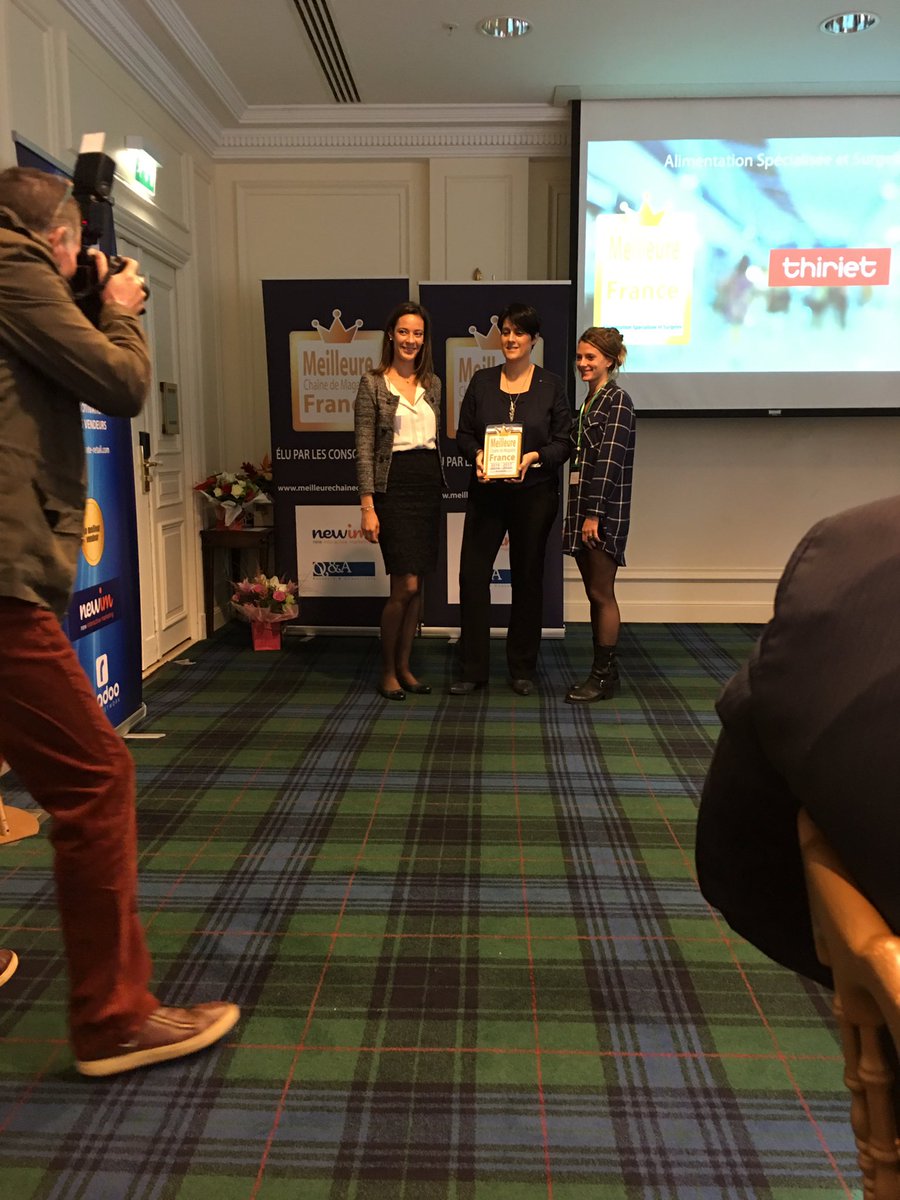 Webshopdelannee's tweet image. Prix "Alimentation Spécialisée et Surgelés" remporté par Thiriet #newim #webshopdelannee @mchainemagasins #thiriet