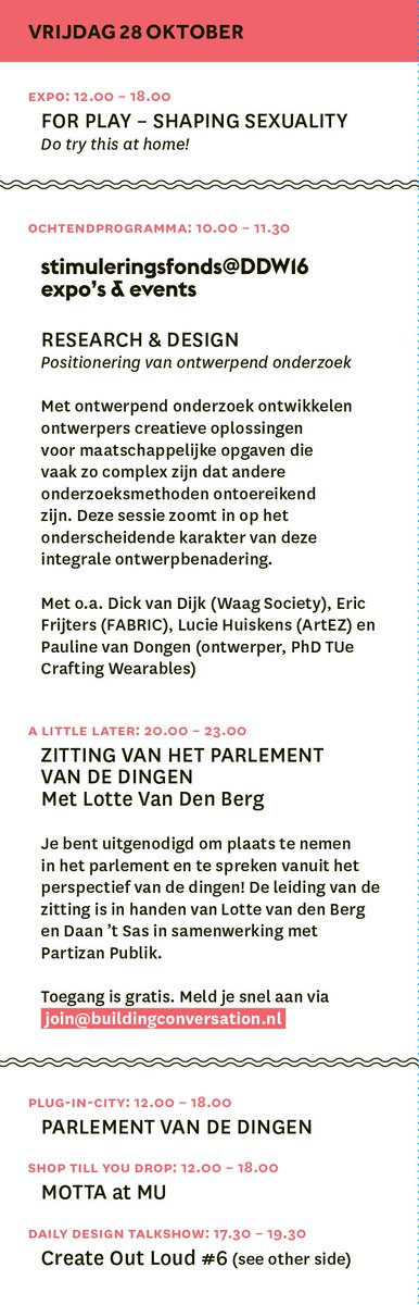 MUArtHouse's tweet photo. And another full day at MU! Check out the program here! #MUforplay #DDW16 #StrijpS #CreateOutLoud https://t.co/1xTkl1TJgU