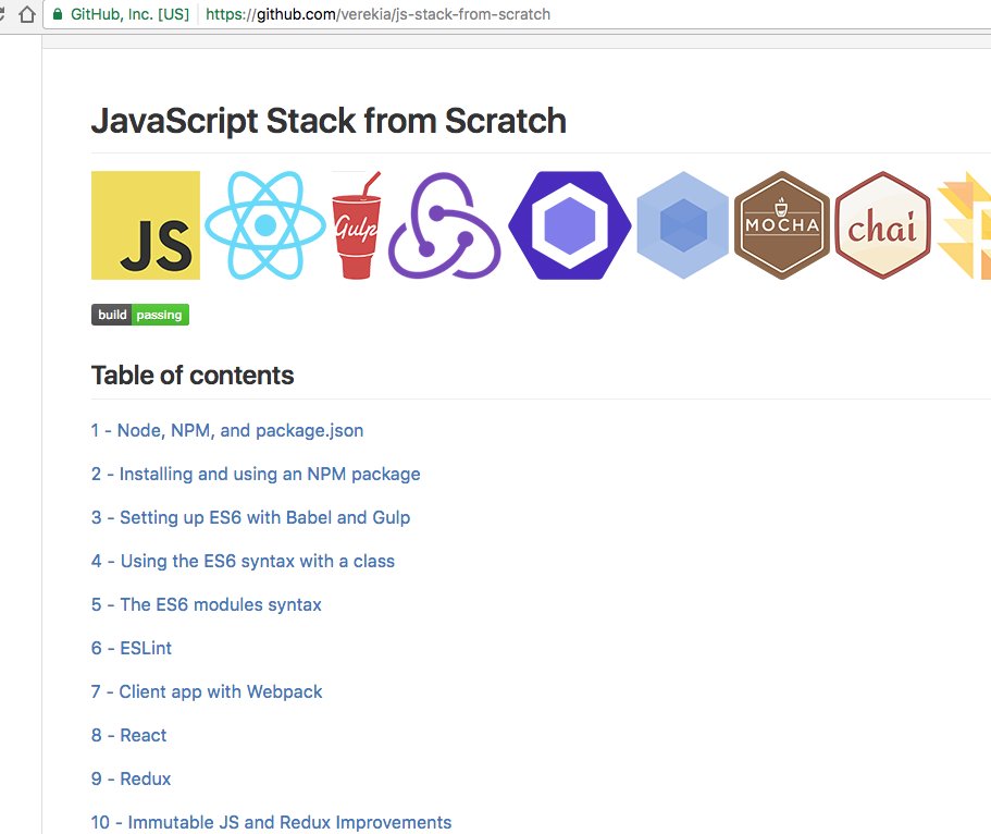 umaar's tweet image. JavaScript Stack from Scratch github.com/verekia/js-sta… Step-by-step tutorial to build a modern JS stack from scratch. Gulp/Babel/eslint/Mocha