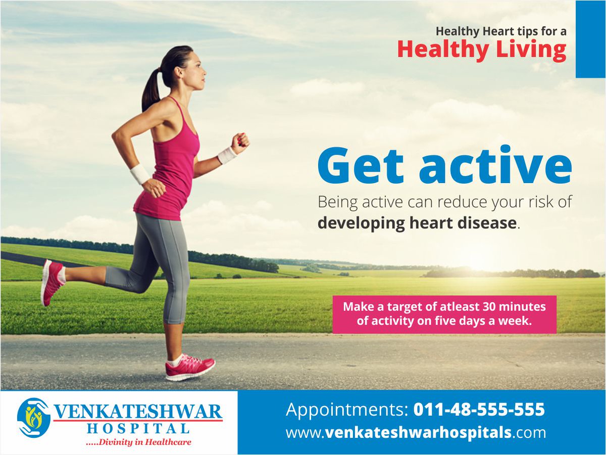 venkateshwar_'s tweet photo. Regular activity is great for a healthy heart. It’s never late to start &amp; get the benefits.
To know more visit https://t.co/YqqXw9rbLy https://t.co/iQehCF1jtm