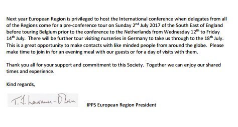 IPPS_Europe's tweet photo. Our President, @TimL_O has a message of thanks to all of the attendees to this years #IPPS2016 conference. Make sure you read it below: https://t.co/0JAICMIEmH