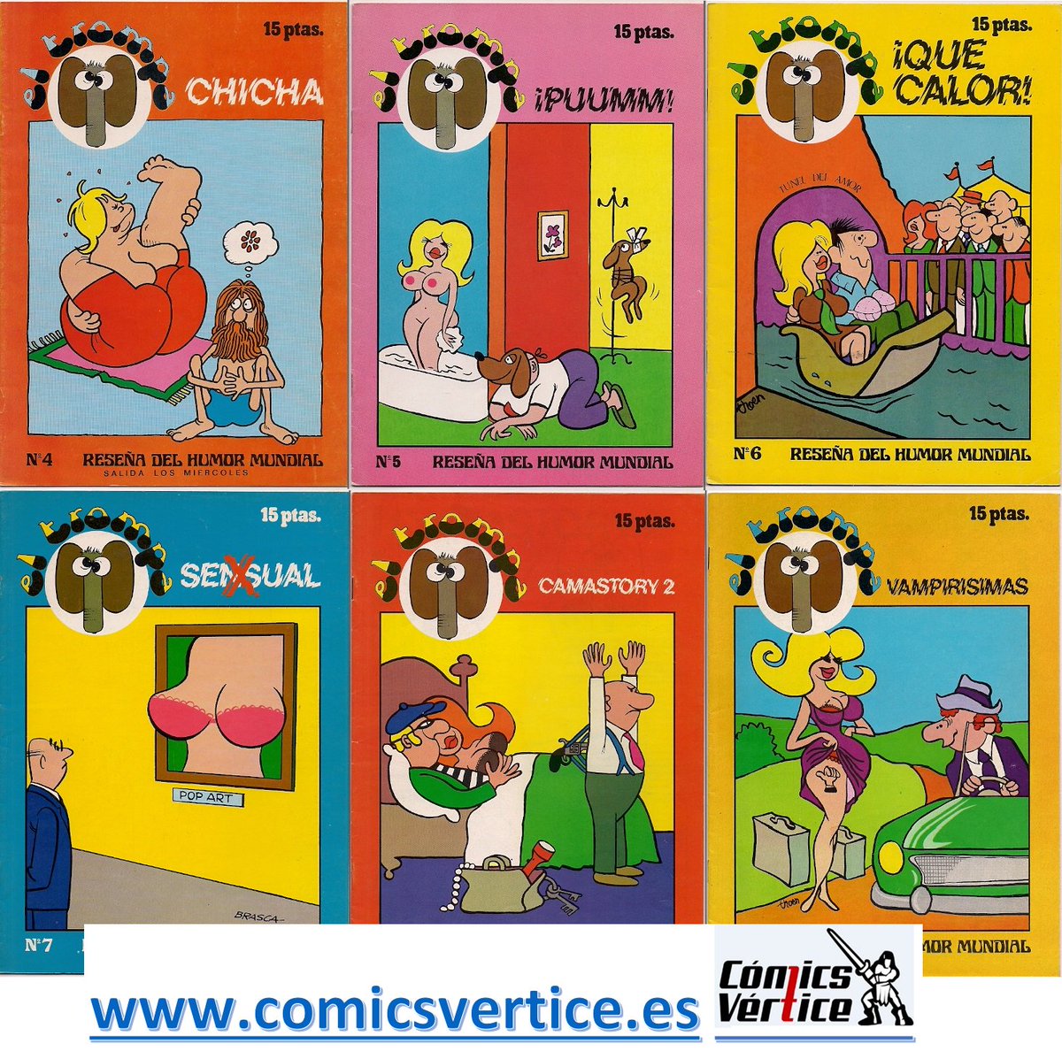 El #trompa, Marc Ben, revista erótico humorística de los 70, se editaron 36 números. Disponible en #cómics #vértice.
comicsvertice.es/index.php?id_c…