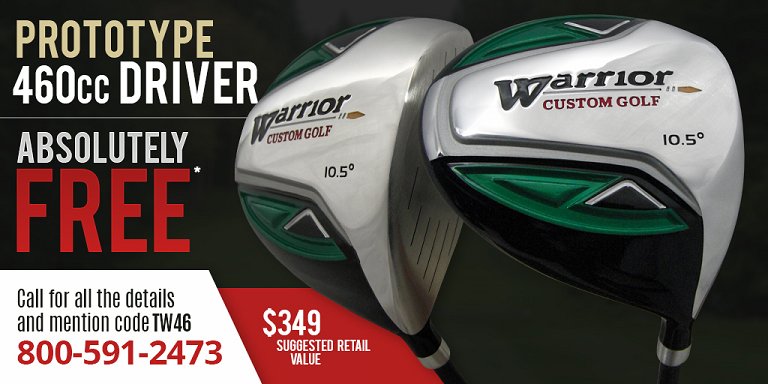 warriorgolf_usa's tweet photo. Warrior's new Prototype Driver, absolutely FREE*!
Click here 4 details> https://t.co/z6sec4LEvt
#FreeDriver #FreeGolfClubs #WARRIORGOLFPROMO https://t.co/ijlC6W3BTJ