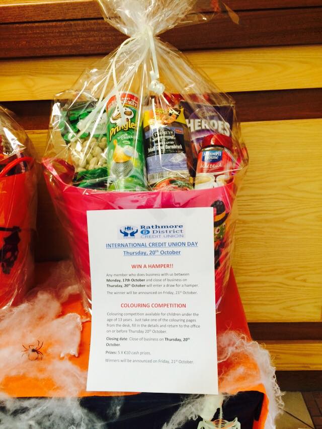 Rathmore_CU's tweet image. **INTERNATIONAL CREDIT UNION DAY COMPETITION**
Win a hamper or one of X5 €10 cash prizes: bit.ly/2eeelbn 
#CreditUnionDay