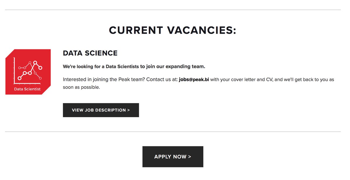 Peak_HQ's tweet photo. Apply Now!
New #job openings for Data Scientists available @peak_bi. Join our expanding team: 

https://t.co/TkasvsfQdN
#JobSearch #McrJobs https://t.co/i0vFQK9dpv