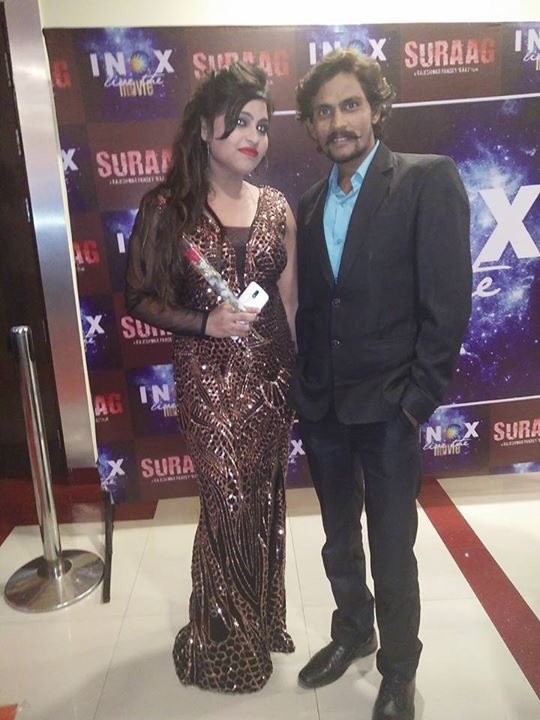 Maaanandi11's tweet image. At Premier of my movie SURAG