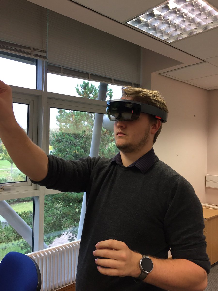 First hands on look at a Hololens at Thornton Science Park