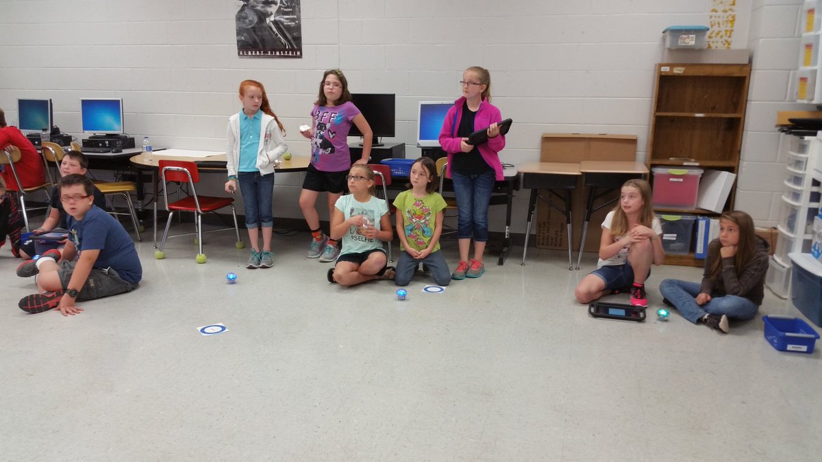 STEM class <a href="/HickersonSchool/">Hickerson Elementary</a> with <a href="/Mr_Reinholtz/">Todd Reinholtz</a> collecting data with Sphero!