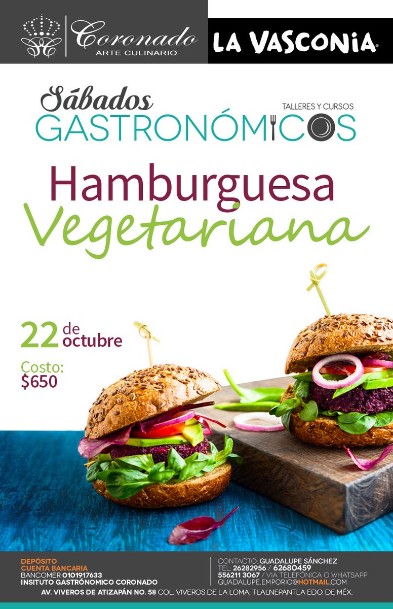 ¿Quieres aprender a preparar #hamburguesas #vegetarianas?
No te pierdas este #curso
+ info: 5395894
#cocinavegetariana #gastronomía
