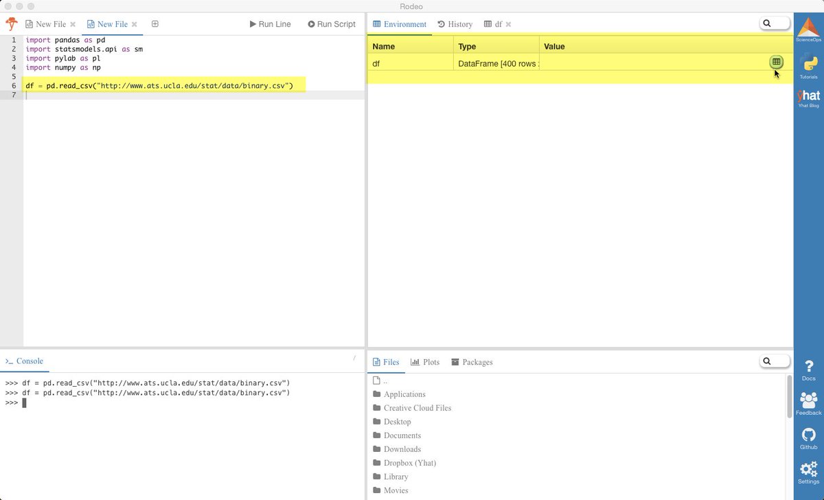 YhatHQ's tweet image. Logistic Regression in Python Using Rodeo |  bit.ly/2eNhY8H #RodeoIDE #Python