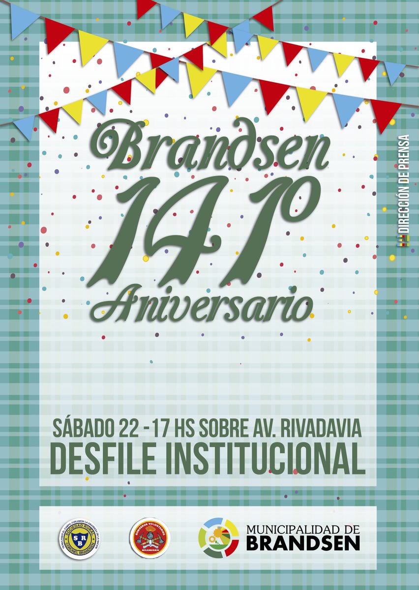 DESFILE INSTITUCIONAL POR EL 141º ANIVERSARIO DE LA CREACIÓN DEL DISTRITO DE BRANDSEN
facebook.com/prensamunicipa…