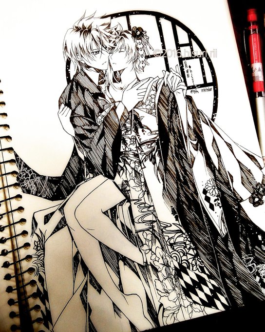 10月18日-IMEEJINKTOBER
9th #inktober (latepost) Day 13 - KaiAi in Meiji Era 
