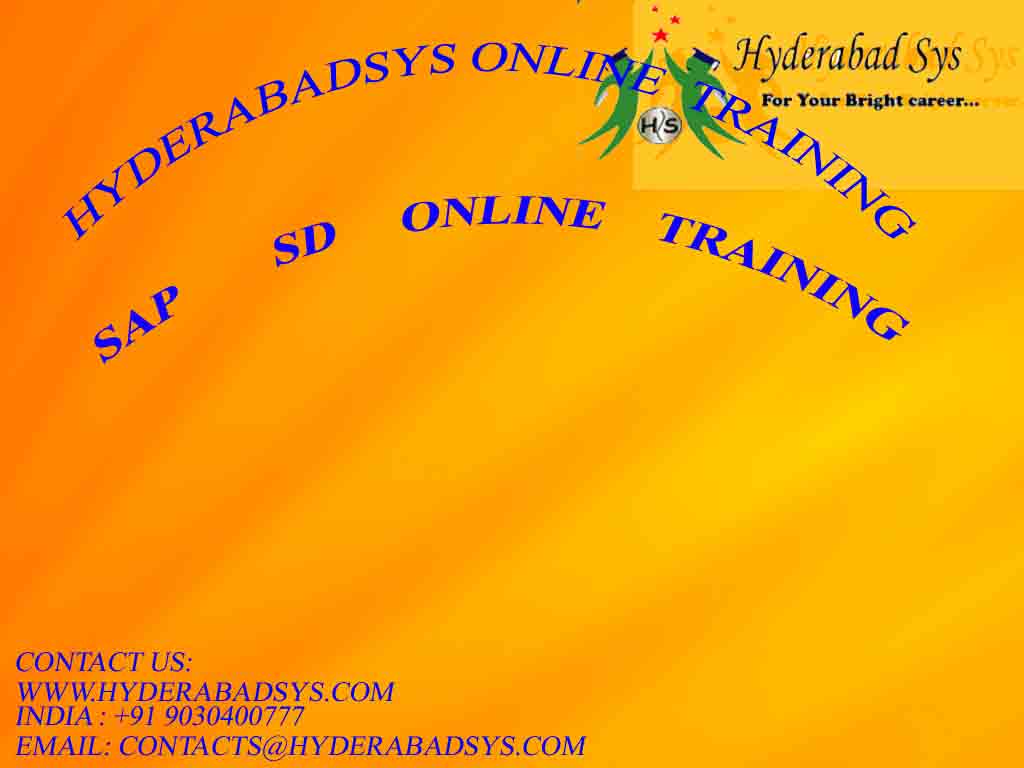 Coycurrin's tweet image. goo.gl/7df6sW
SAP SD Online Training 
#SAPSDOnlineTraining 
#SAPSDTraining 
#HyderabadsysOnlineTraining 
#SAPSDOnlineClasses