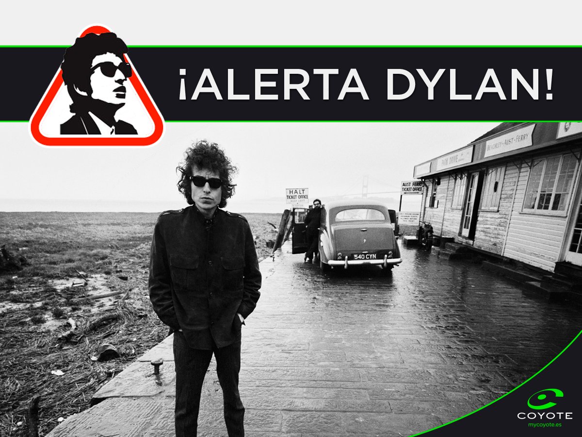 Coyote_ES's tweet photo. Aviso a la comunidad Coyote: si veis a Dylan por la carretera, avisad… ¡Su Nobel le espera! https://t.co/H0sqZ1xu5s