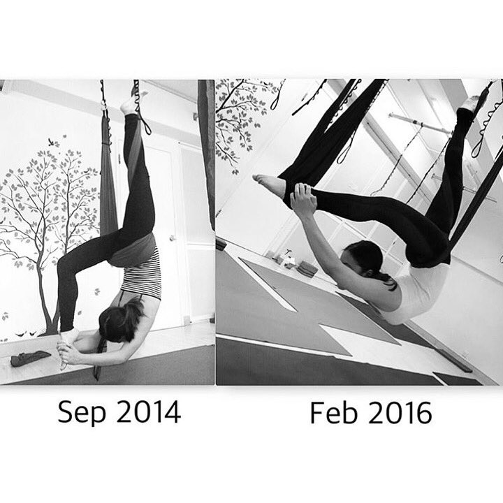 smileyoway's tweet photo. #aerialyoga &amp; hang myself #upsidedown. Well, at that #moment I feel like I #put myself in a more #challenging situation than usual! #yoga https://t.co/1cvdSzb8p6