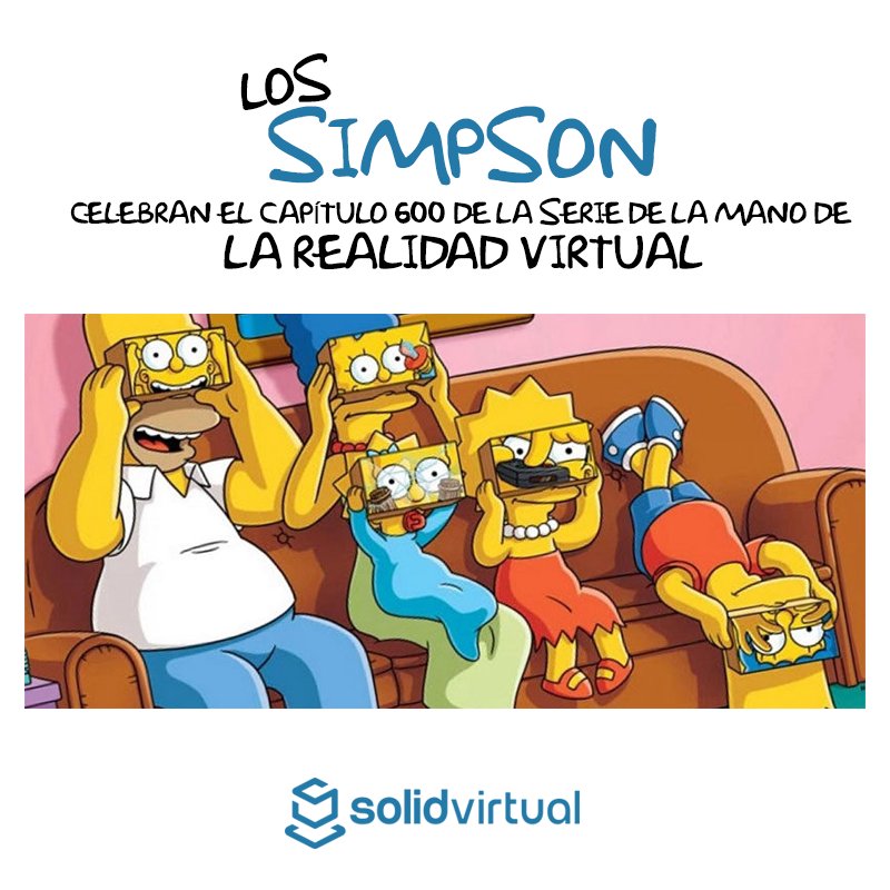 solidvirtual's tweet photo. Los Simpson celebran su episodio 600 llevando a los famosos personajes amarillos al curioso mundo de la realidad virtual #SolidVirtual #RV https://t.co/ney7xyb8Hd