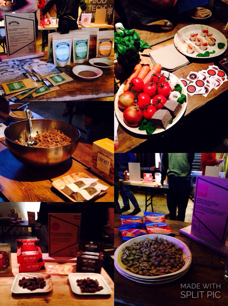 Cdeseine's tweet photo. Good to see you guys at #FoodTechWeek @eatgrubofficial @cfufoods @bittyfoods @Bugsolutely @mophagy #foodies #insects https://t.co/tXOjKoZ04W