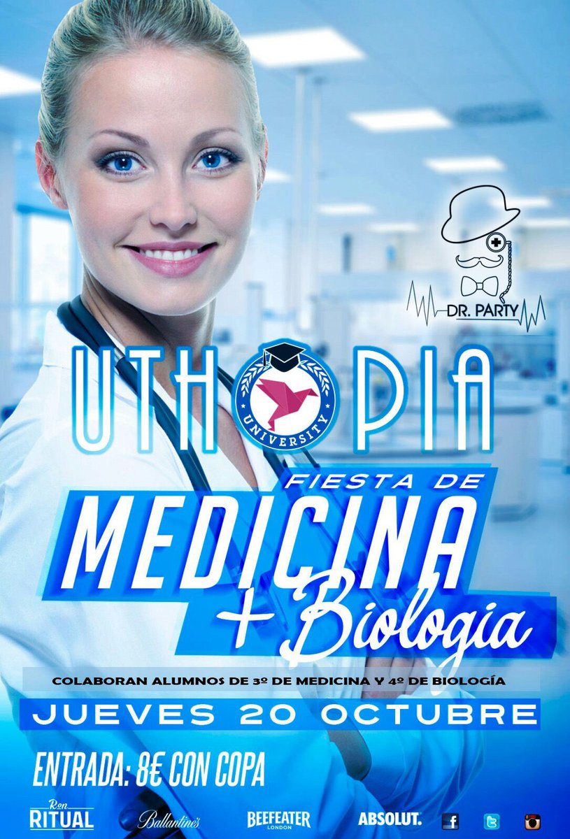 Ya tenemos a vuestra disposición las entradas para la Gran Fiesta de Medicina de este Jueves en Uthopia.

Entradas anticipadas 8€, 693271698