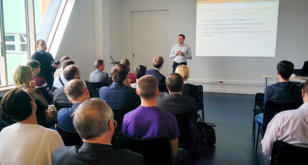 Ventspils IKT nozares pārstāvji pulcējas vienuviet pasākumā “Ventspils ICT cluster Meetup”. @VDCentrs <a href="/Ventspilslv/">Ventspils.lv</a>