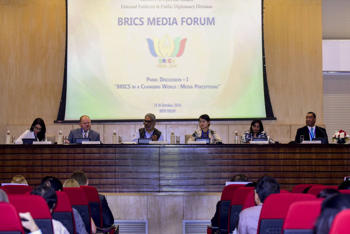 Randhir Jaiswal (@meaindia) on Twitter photo Expanding media cooperation amongst BRICS nations. 3 panels on cross cutting themes examine the way forward at the <a href="/BRICS2016/">BRICS 2016</a> Media Forum Expanding media cooperation amongst BRICS nations. 3 panels on cross cutting themes examine the way forward at the <a href="/BRICS2016/">BRICS 2016</a> Media Forum