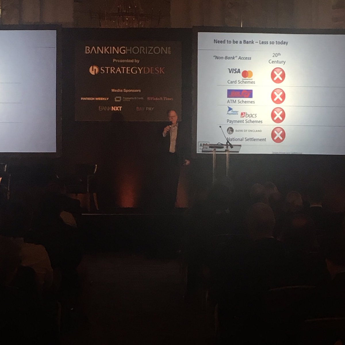 bankinghorizon's tweet photo. Rich Wagner, CEO @APS_Fin asking the question, do you need to be a #bank? https://t.co/U5K9GI7PmZ