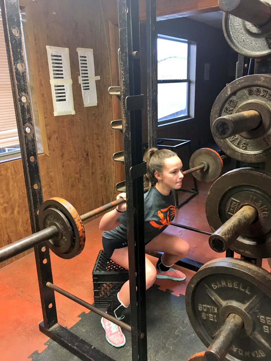 Quick lift for 7th grade volleyballers this AM.