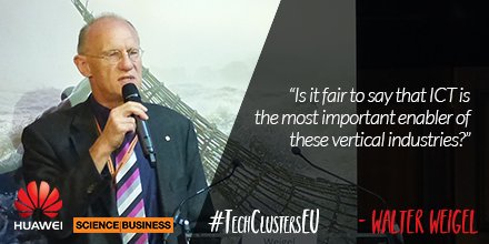 HuaweiEU's tweet photo. Let's focus on #technology with Walter Weigel. #TechClustersEU https://t.co/MWhygJoMMA