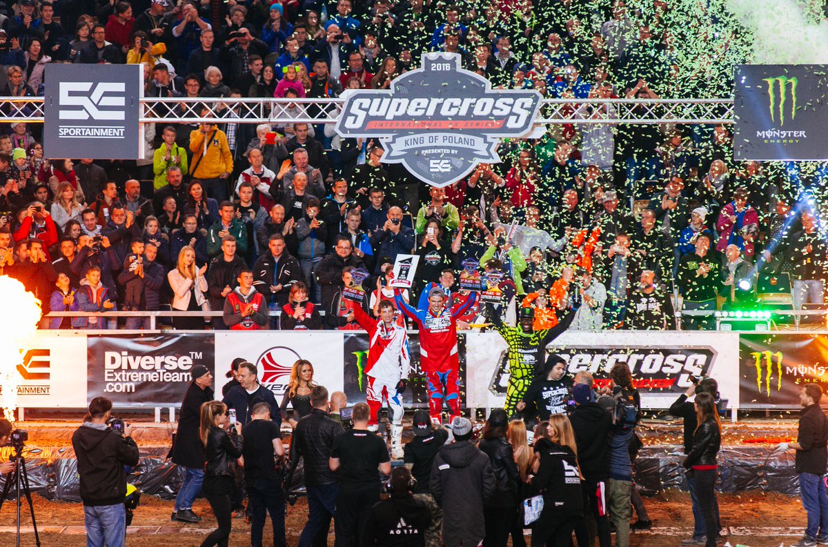 MonsterEnergyPT's tweet photo. Hugo Basaula ao seu melhor estilo leva o publico Polaco ao rubro para terminar na terceira posição na final do SX https://t.co/ET0Y4Zrgdj https://t.co/0R2F35193Q