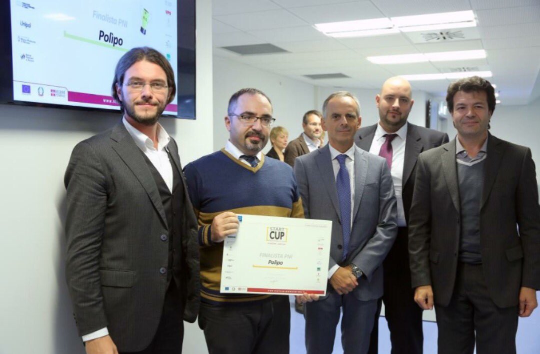 IITalk's tweet photo. #StartCup Piemonte Valle d'Aosta.
IV posto per il nostro progetto di #startup, #POLIPO. Parteciperà alla finale di #StartCup2016 ! https://t.co/8oIHnx0MWy