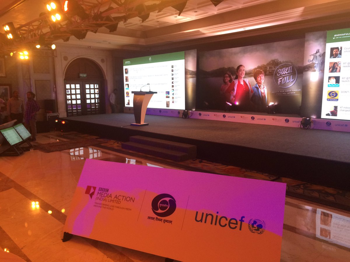 UNICEFIndia's tweet image. The stage is set, are you ready to meet the @AdhaFULL gang? #LLDB