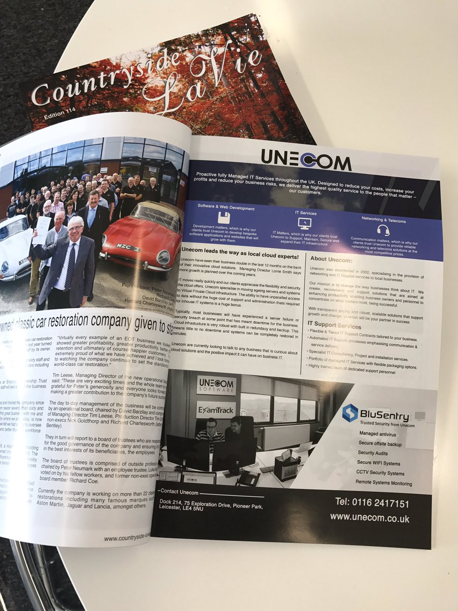 UnecomIT's tweet photo. Check out our advert in this months Countryside Lavie @laviemagazine https://t.co/MQkb74s3U7