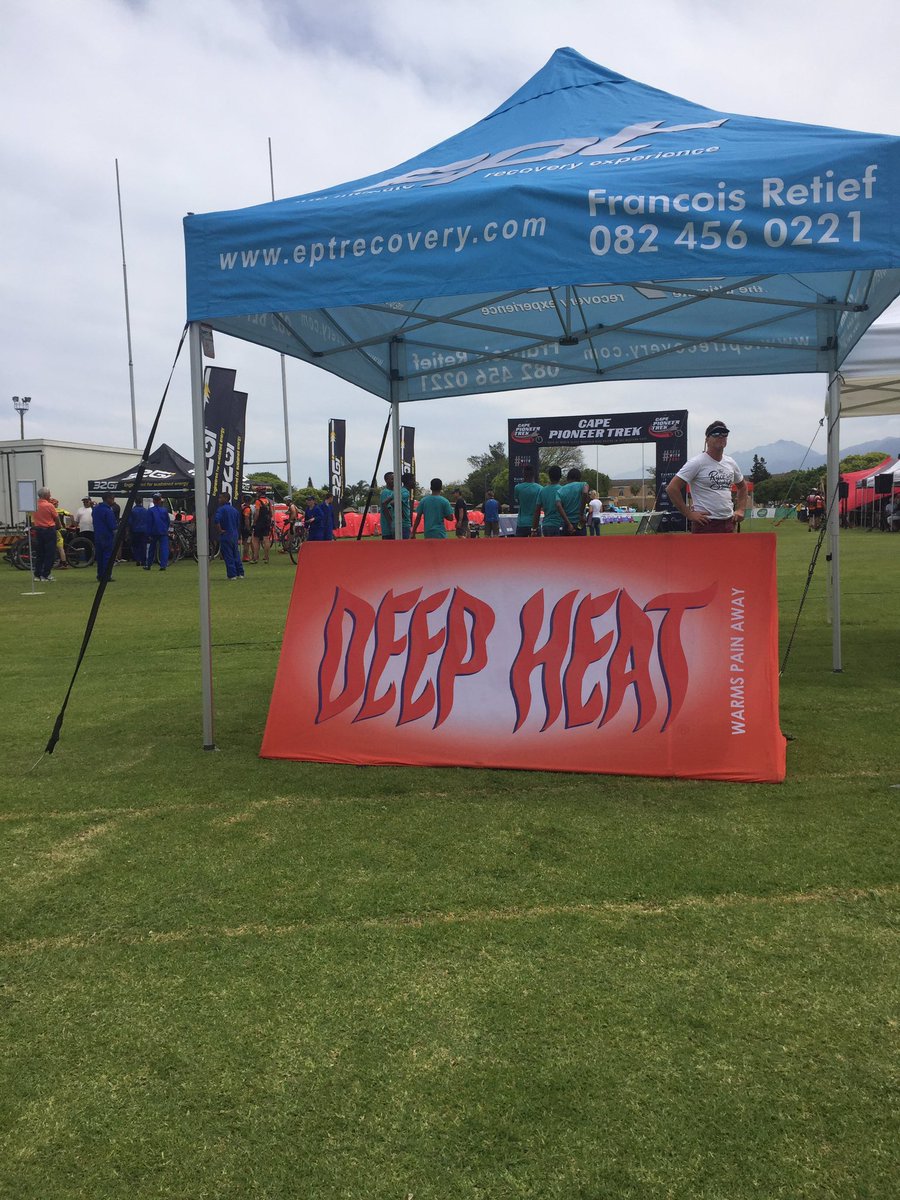 eptrecovery's tweet photo. Sports recovery specialists looking after @CapePioneerTrek  participants @StraussMariske @DeepHeatZA @Compex_SA #Legendgirls https://t.co/AJvJO3QQ9o