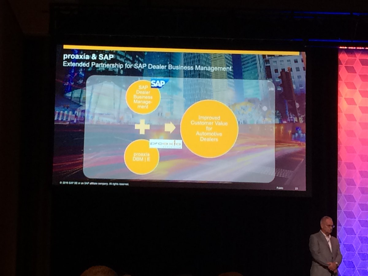 LA_Jenn's tweet photo. SAP announces partnership with Proaxia for Dealer Business Management #bp4auto #bp4a #sap #proaxia https://t.co/rXKoYWTtwG