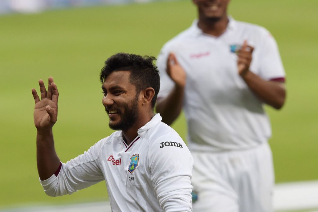 asadjaved609's tweet photo. ICC Test Bowlers Ranking!#DevendraBishoo on his amazing 10 wickets performance in the 1st Test. He moved up 11th place #Cricket https://t.co/qsJkx9v54z