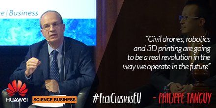 HuaweiEU's tweet photo. The top three things that will change the #future of #technology, according to Philippe Tanguy. Share yours with #TechClustersEU. https://t.co/guDJiFeIts