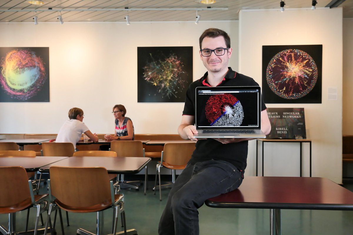 EPFL_en's tweet image. Watch how a PhD student mapped the buzz around #PokémonGO in a 3D interactive &quot;galaxy&quot; actu.epfl.ch/news/plotting-… #epflSTI