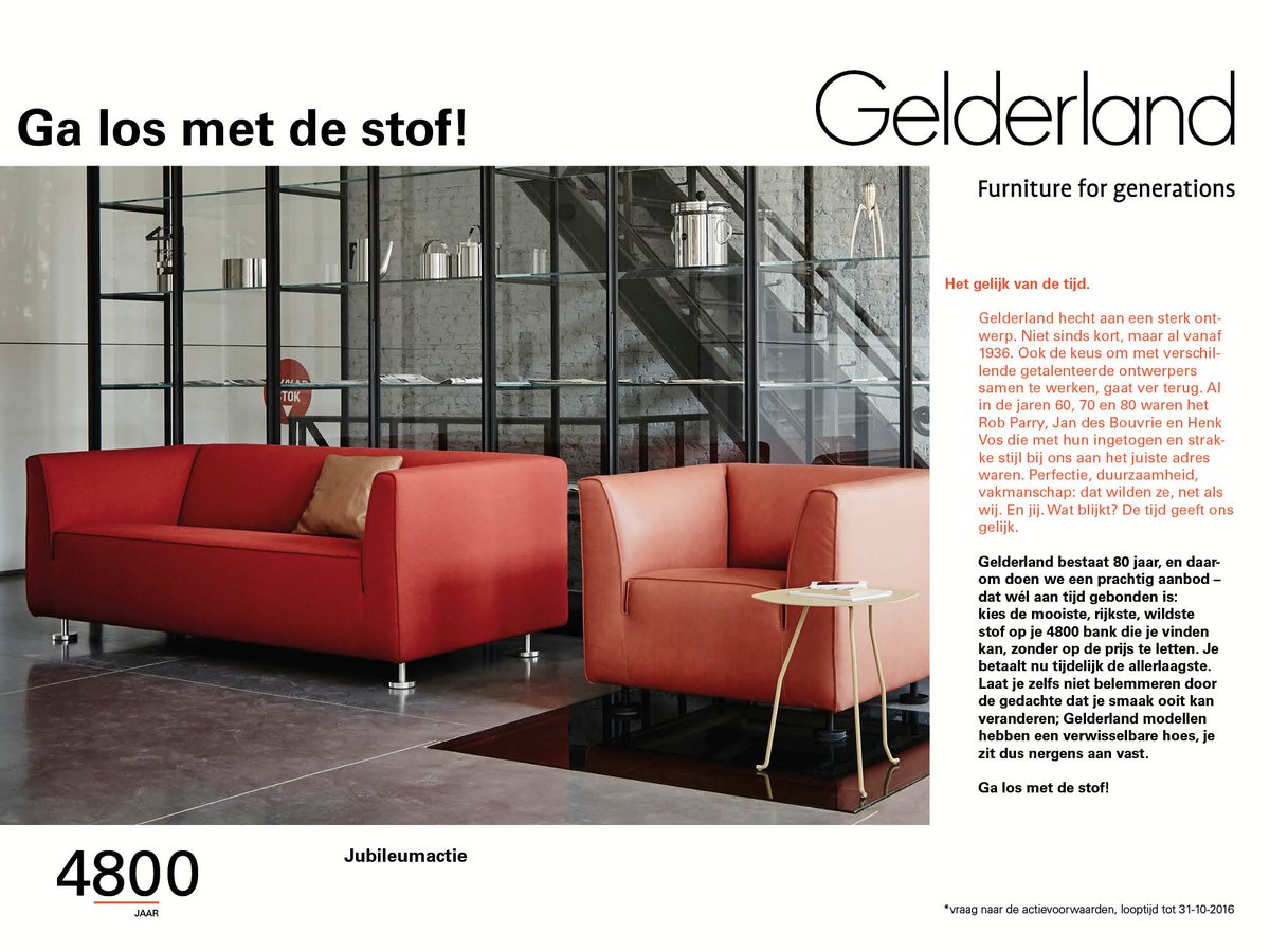 Ga los met de stof! Alle stoffen op de 4800 voor 1 prijs: de laagste. 
Nog tot 31 oktober a.s.

bit.ly/U3V7ql