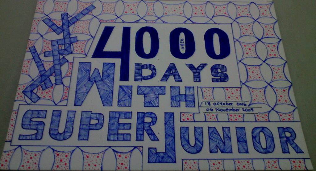 skyfly1315's tweet photo. Maybe It's too late,but ...
Happy 4000 Days With Super Junior 💙
#4000DaysWithSuperJunior #18Oct2016 https://t.co/qPFPPAXkts