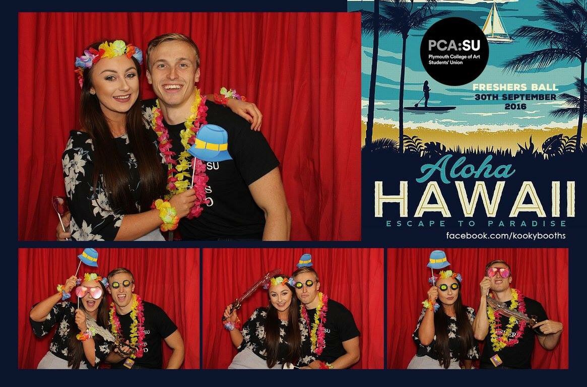 Kookybooths's tweet photo. Aloha!!! Love the PCA guys!! Always an absolute blast with this creative bunch!! #plymouthcollegeofart #photoboothdevon #partybooth https://t.co/P45HXK6BJR