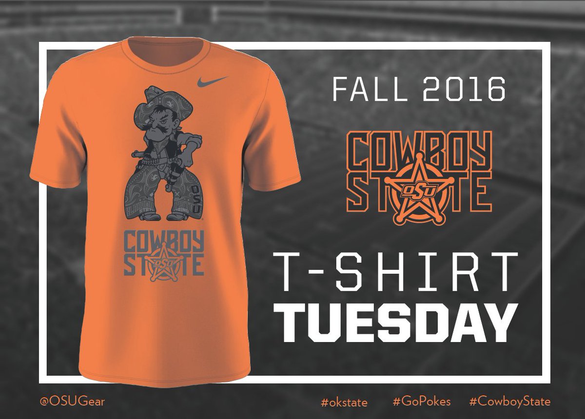 OSUGear's tweet photo. T-Shirt Tuesday!!! RT for a chance to win this #okstate @Nike Fan Tee. #GoPokes #CowboyState https://t.co/nNk2sCqPZZ