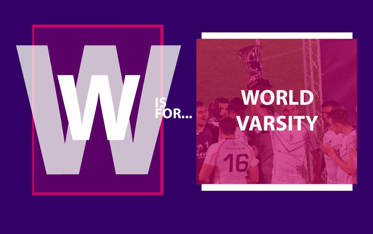 LboroSport's tweet photo. W is for… #WorldVarsity! Lboro is part of a Varsity so we get to play other universities from around the world! https://t.co/7X3bBp1KlF