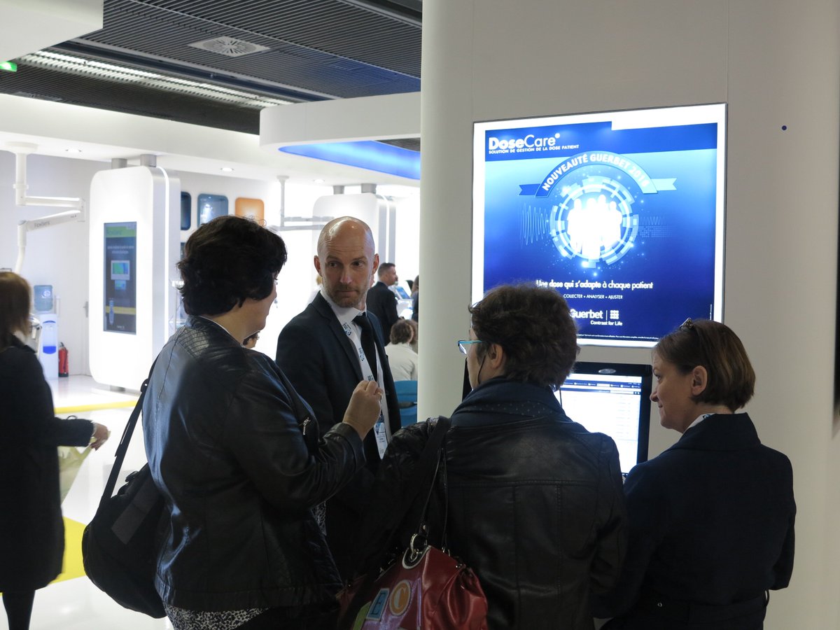 GuerbetGroup's tweet photo. We were glad to display #DoseCare® at the #JFR2016, our Patient Dose management solution to adjust the right administered dose in #CT. https://t.co/zxivd8gxNa