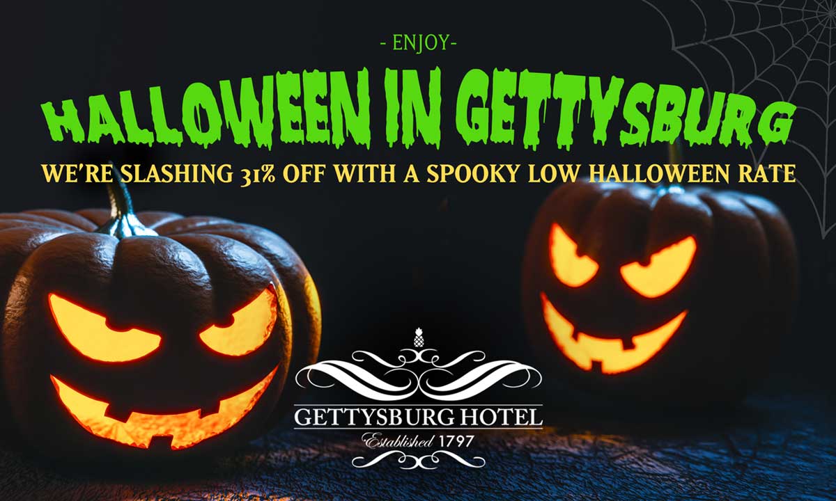 GettysburgHotel's tweet photo. 👻👻👻 Take advantage of our our 'spooky low' rate for #Halloween. https://t.co/tvUjVsI4jL https://t.co/fOM3gQau3N