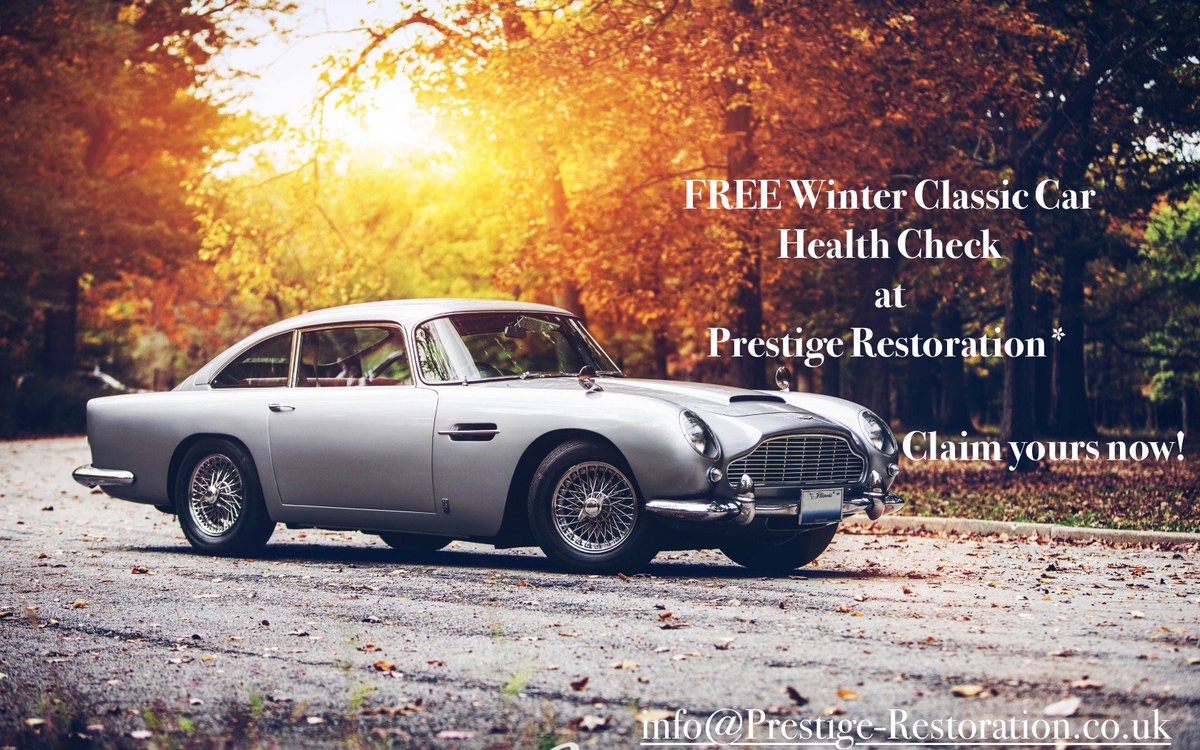 PrestigeSurrey's tweet photo. *FREE CLASSIC CAR WINTER HEATH CHECK UP* email us now to book in your classic for a 12 point check carried out by our trained technicians. https://t.co/uEo9ItX4RX